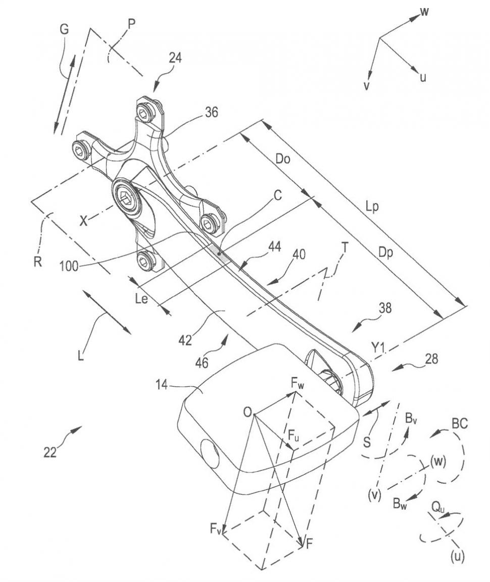 2019 Campagnolo patent application Bicycle crank arm on the transmission side - 1