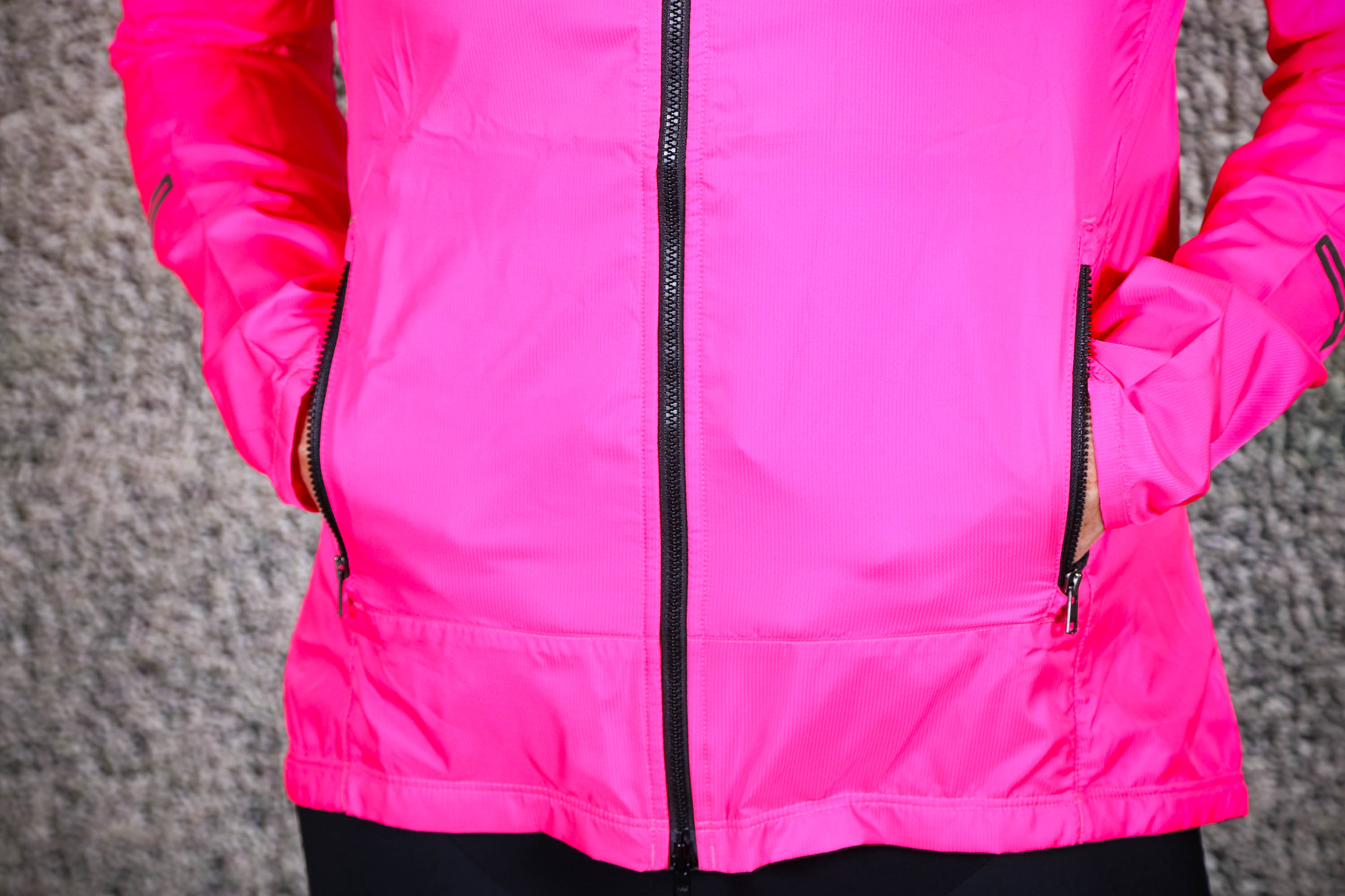 Pearl iZUMi Screaming Pink Elite Escape Convertible Womens Cycling Jacket