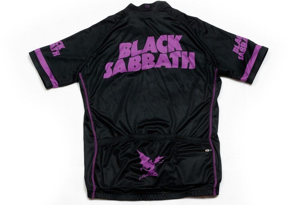 cycling jerseys from various bands 
