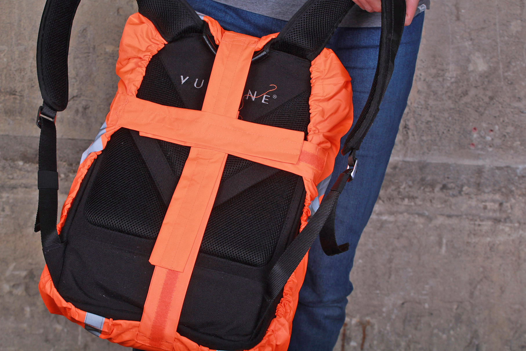 BTR Waterproof High Vis Reflective Backpack Cover Regular Orange 