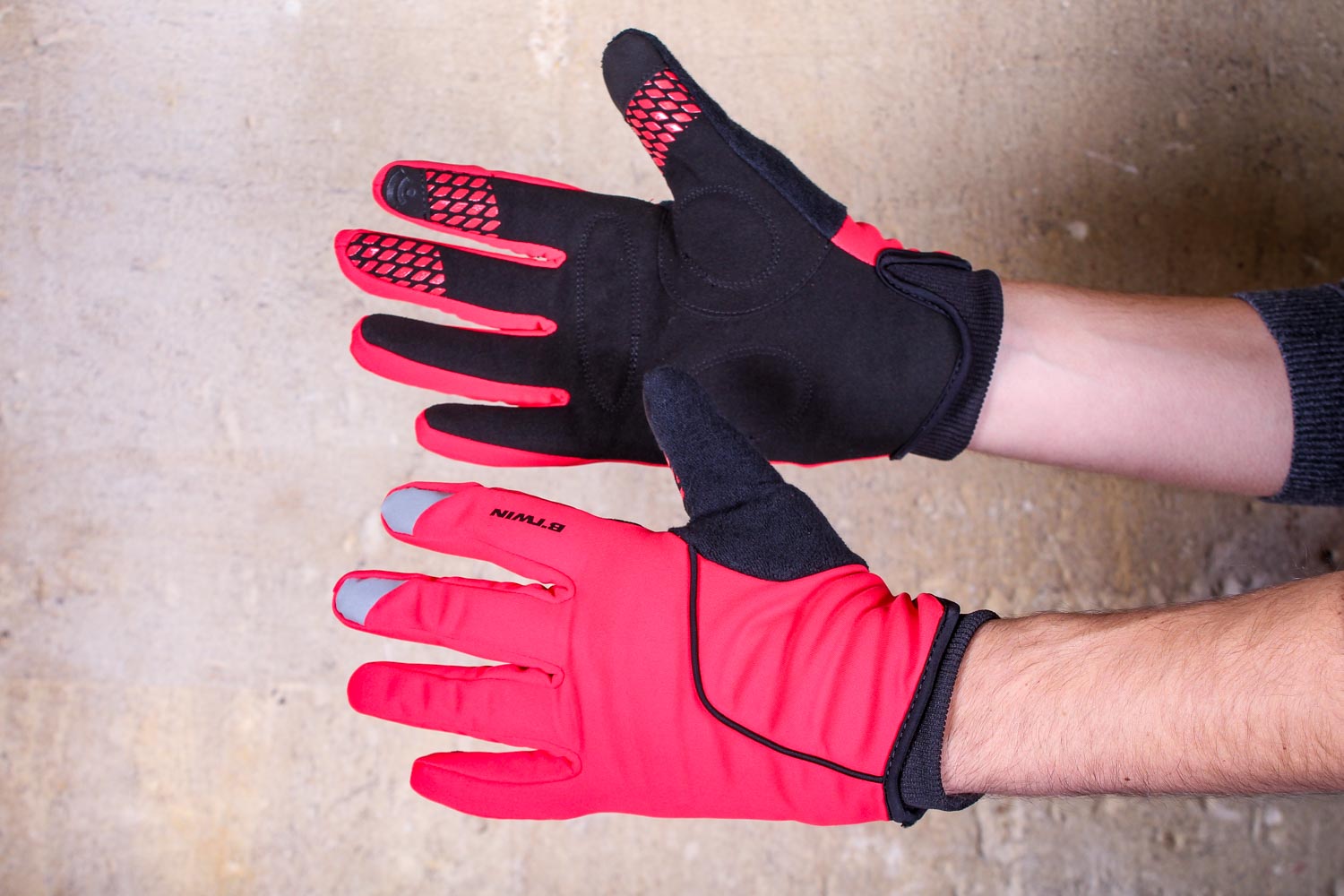 btwin hand gloves