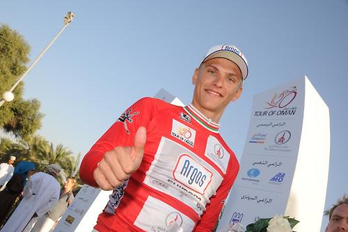 Marcel Kittel after winning Stage 1 of the 2013 Tour of Oman (picture courtesy Tour of Oman)