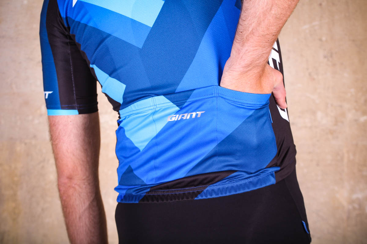 Blue S M L Giant ELEVATE Short Sleeve Cycling Jersey