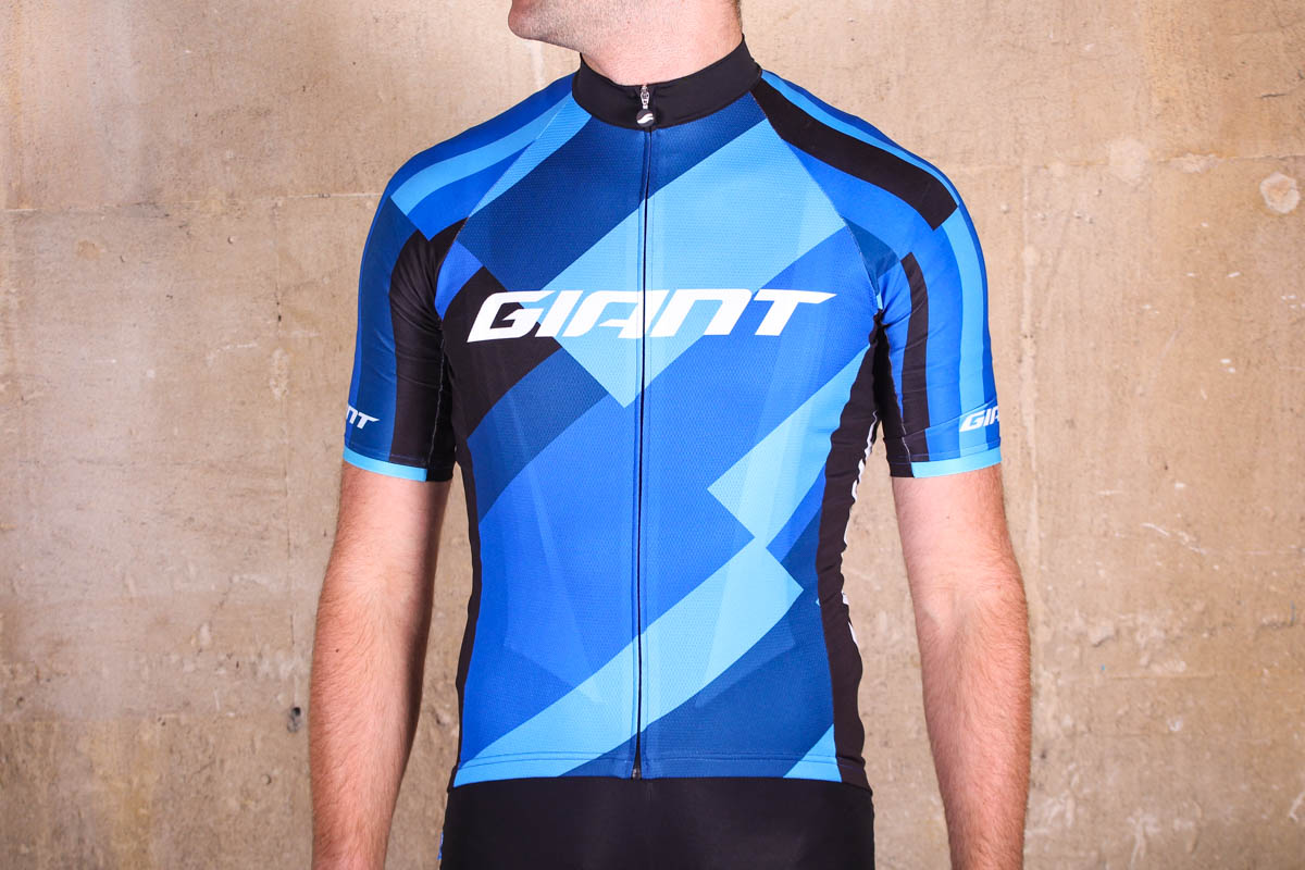 Blue S M L Giant ELEVATE Short Sleeve Cycling Jersey