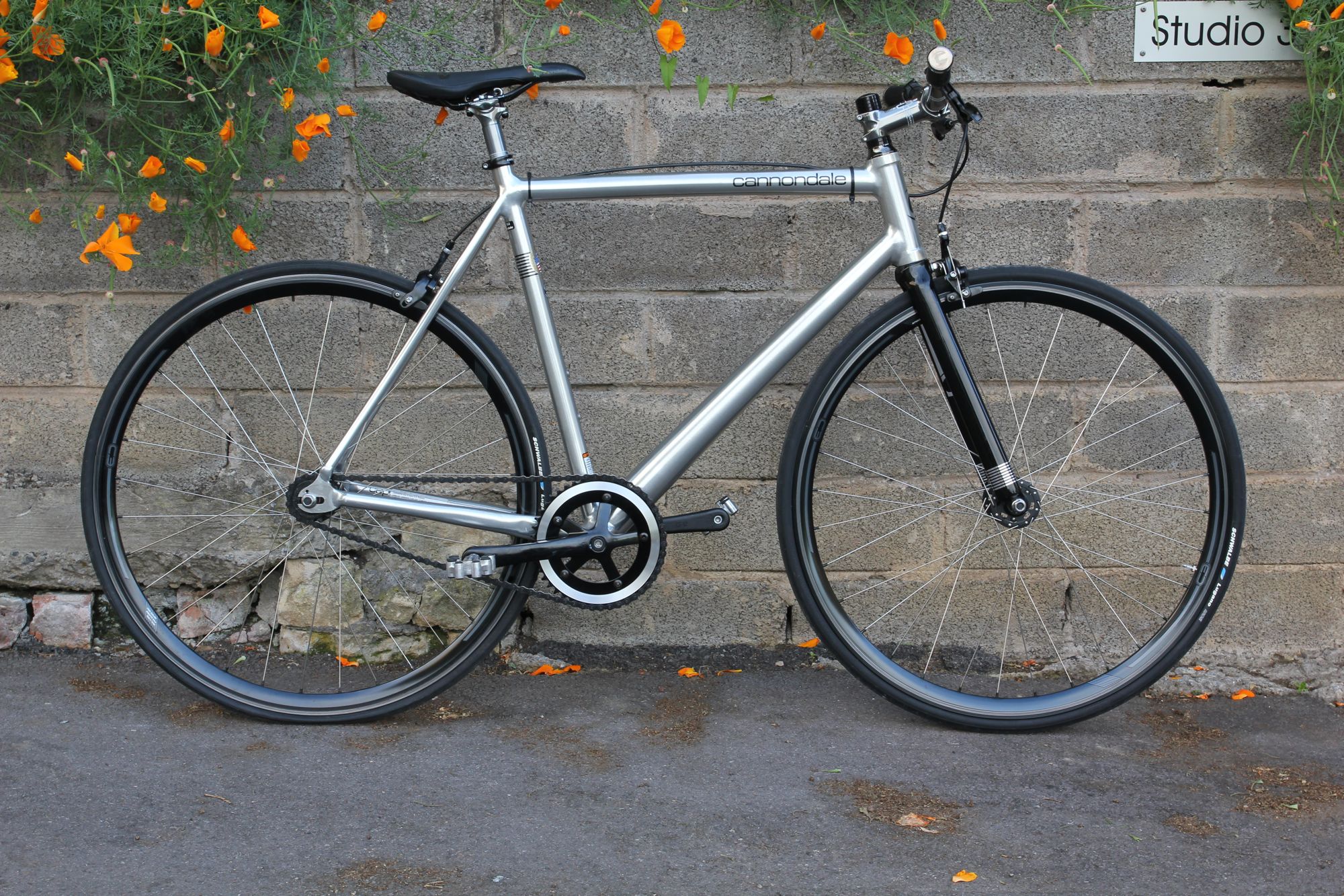 cannondale silver bike