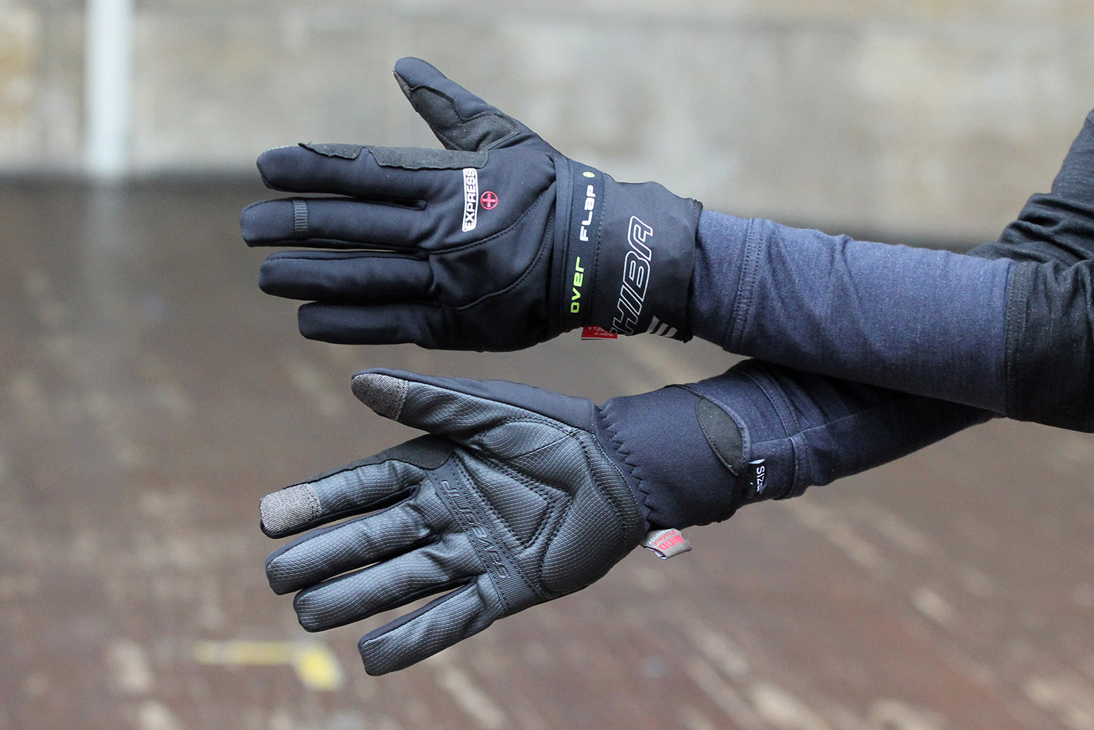 Chiba Bio-X-Cell Winter Waterproof Full Finger Glove Black Large Bike Cycling 