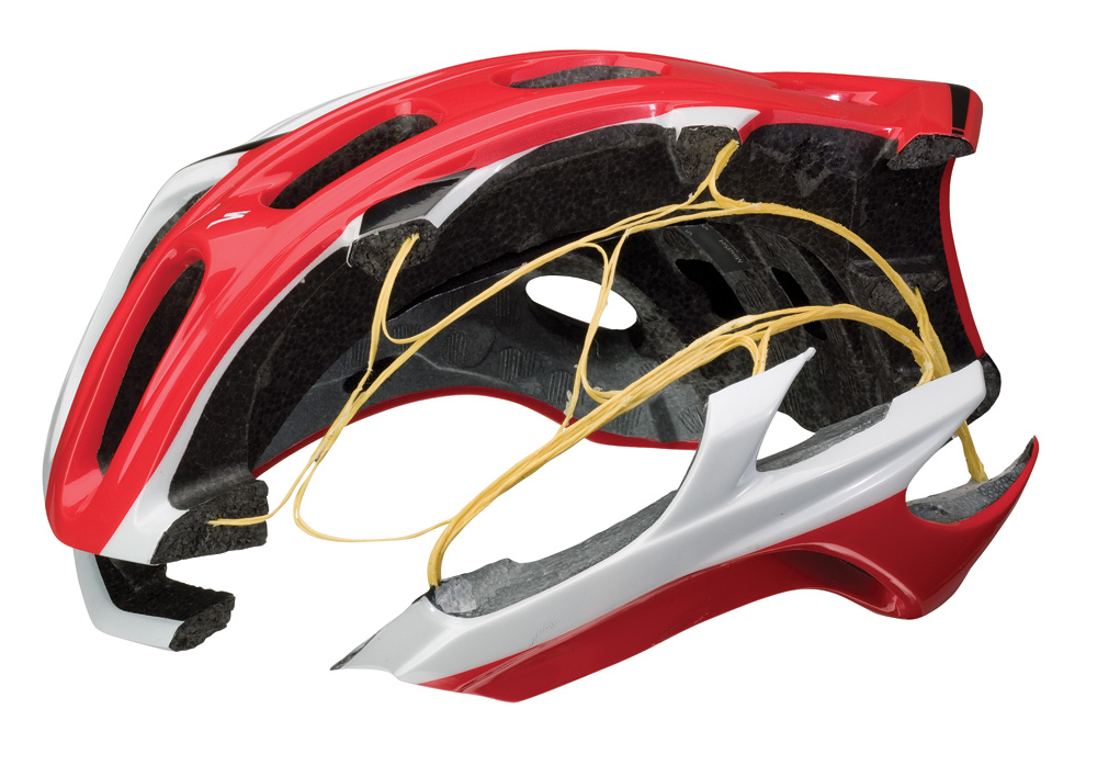 Internal reinforcement of cycling helmet