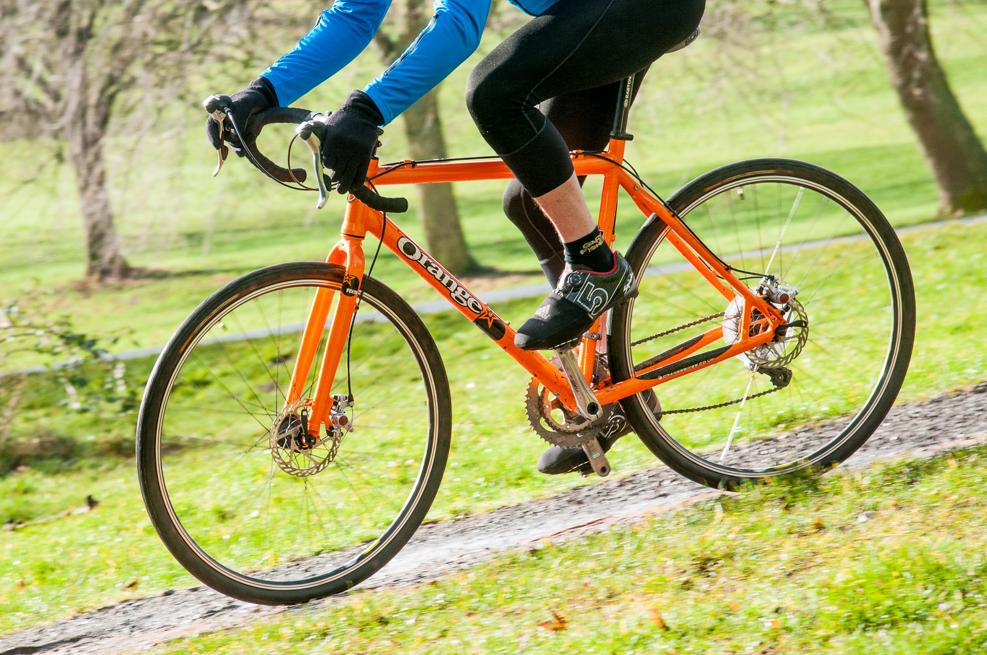 orange cx bike