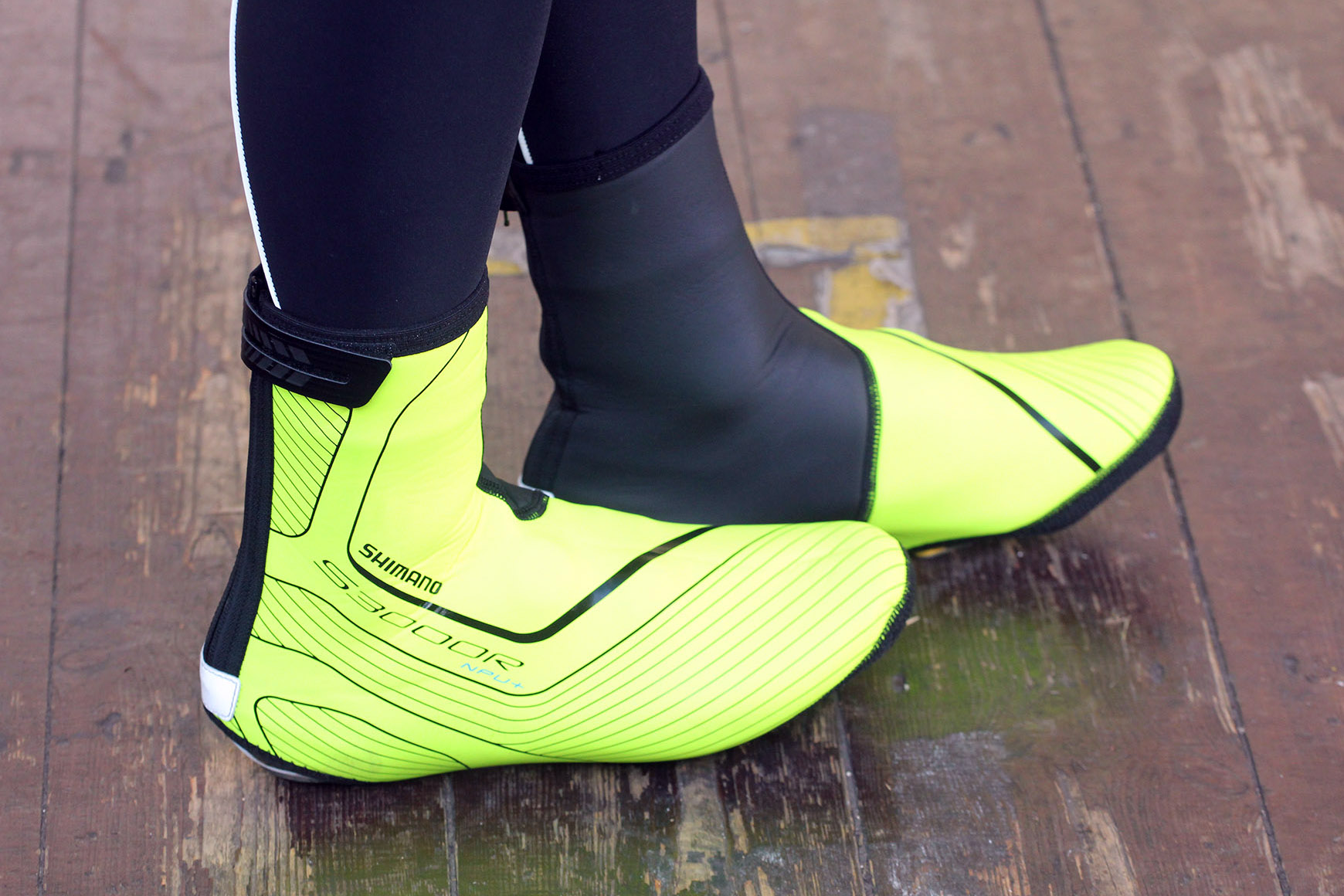 yellow cycling overshoes