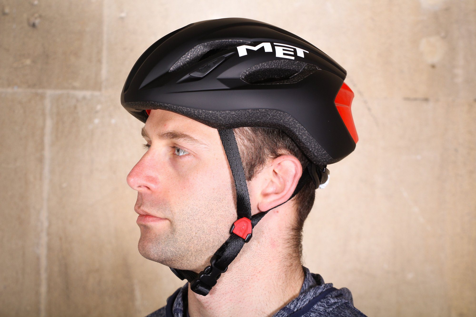Road Bike Cycle Helmet MET Strale Black 