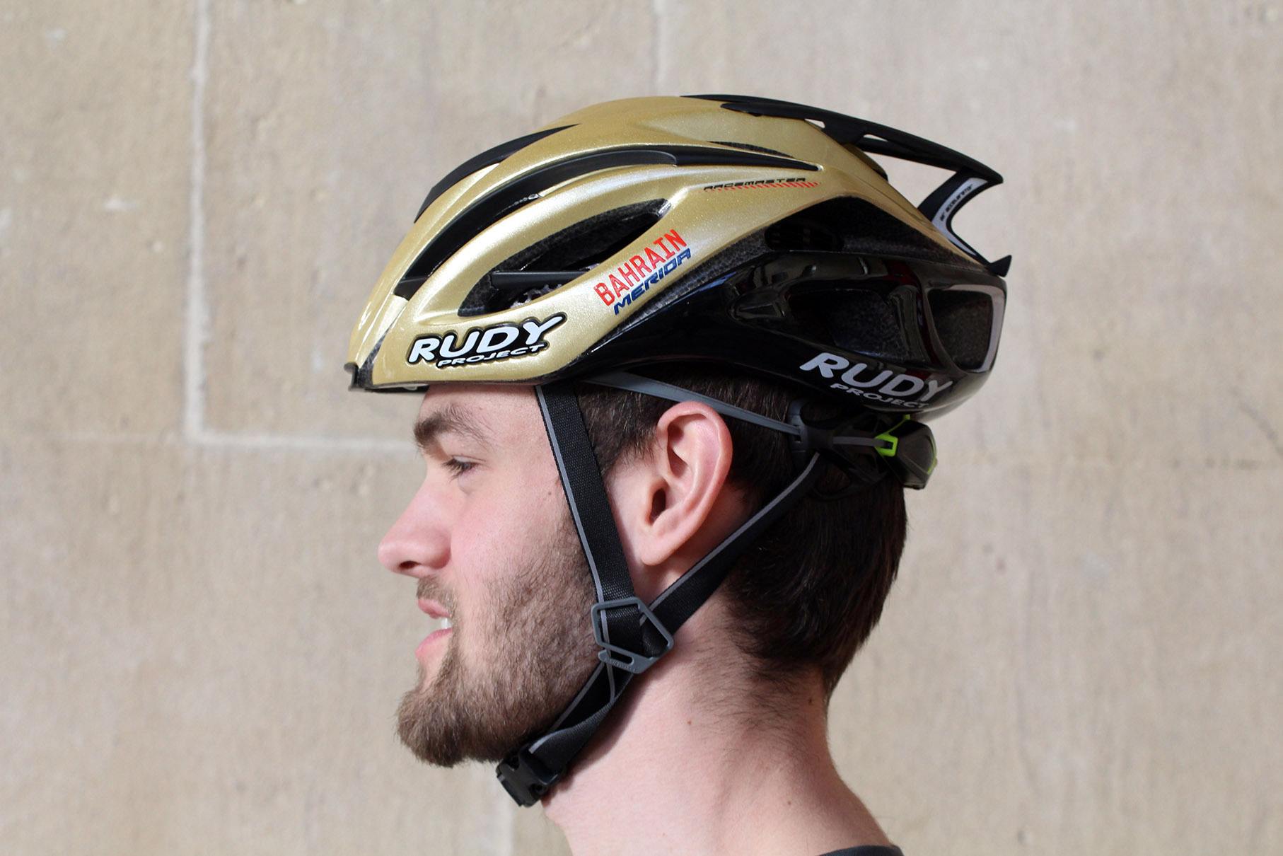 gold cycle helmet