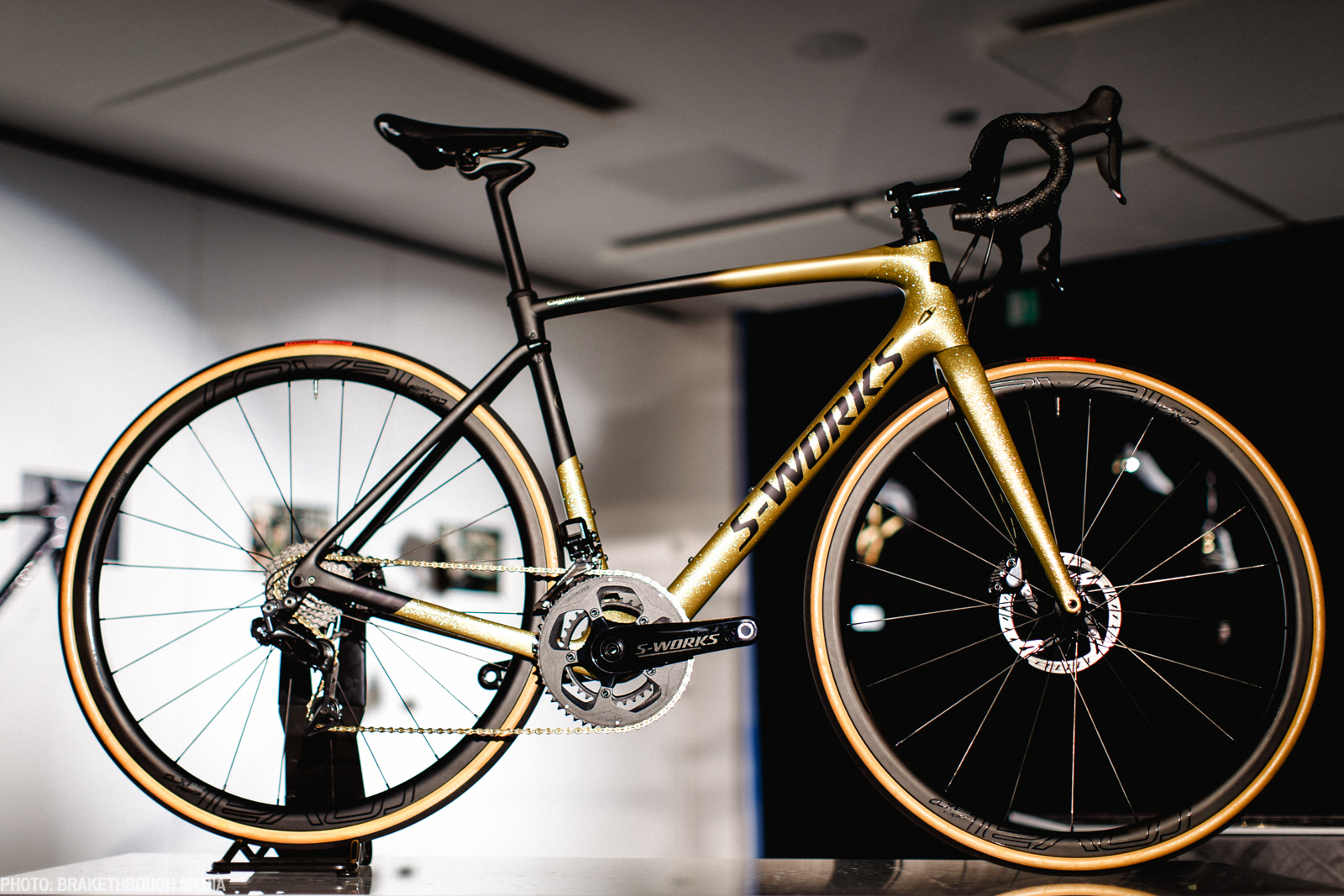black and gold bike