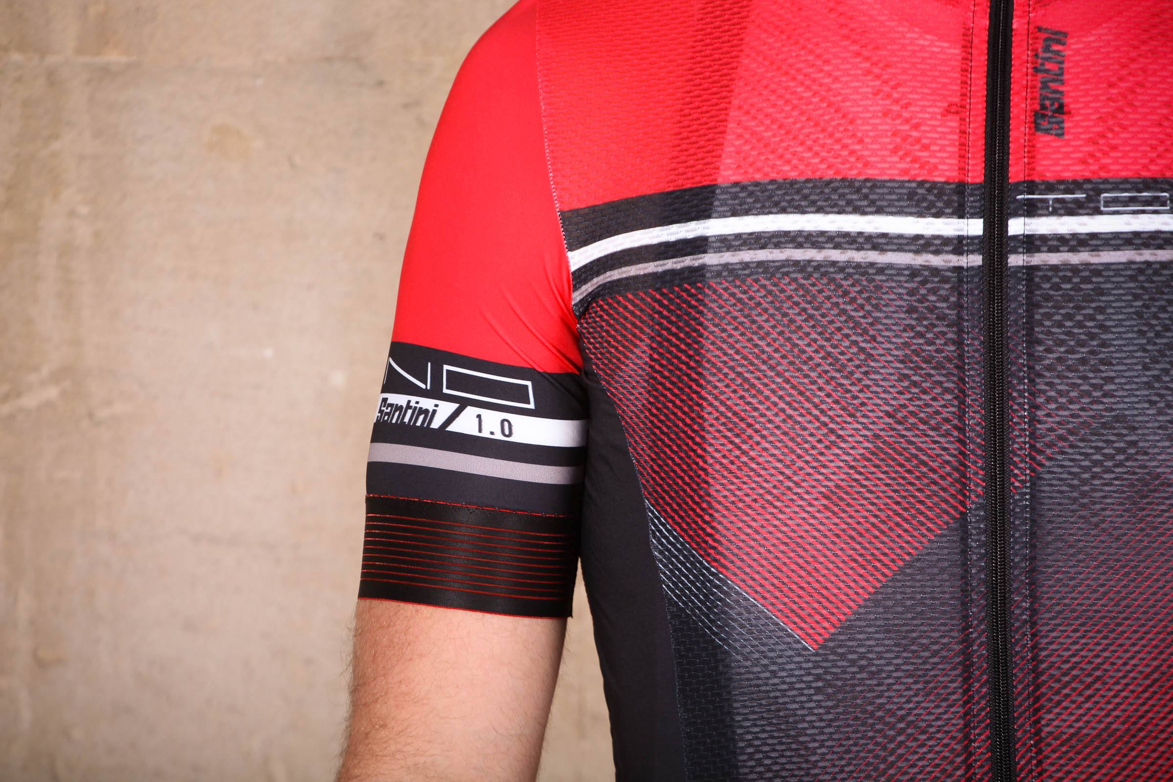 2019 Men’s Tono Cycling Jersey by Santini Burgundy Made in Italy 
