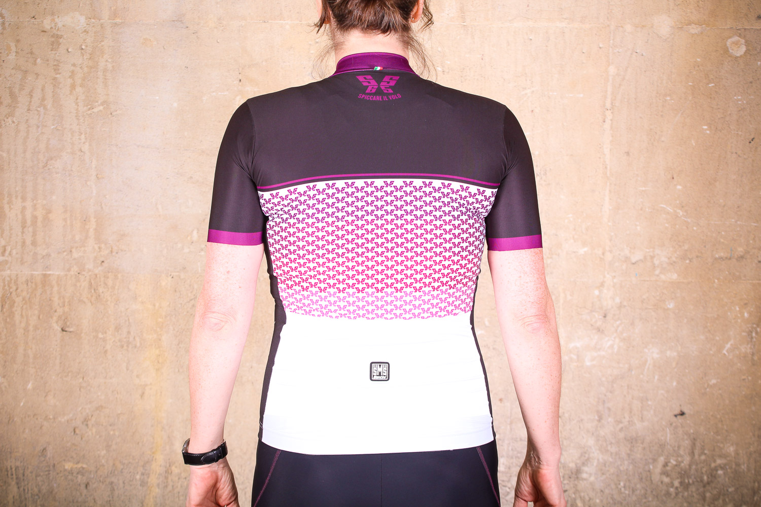 Details about   Women's Wave Short Sleeve Cycling Jersey in Violet by Santini 