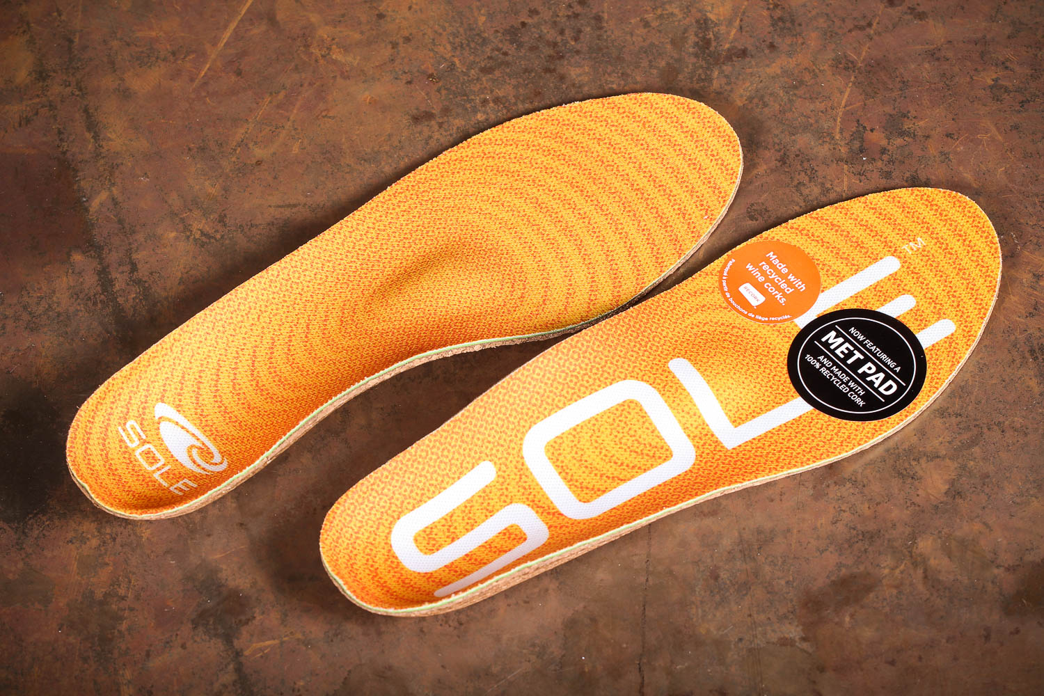 Cork SOLE Active Medium Footbed Insoles for Men and Women with Met Pad