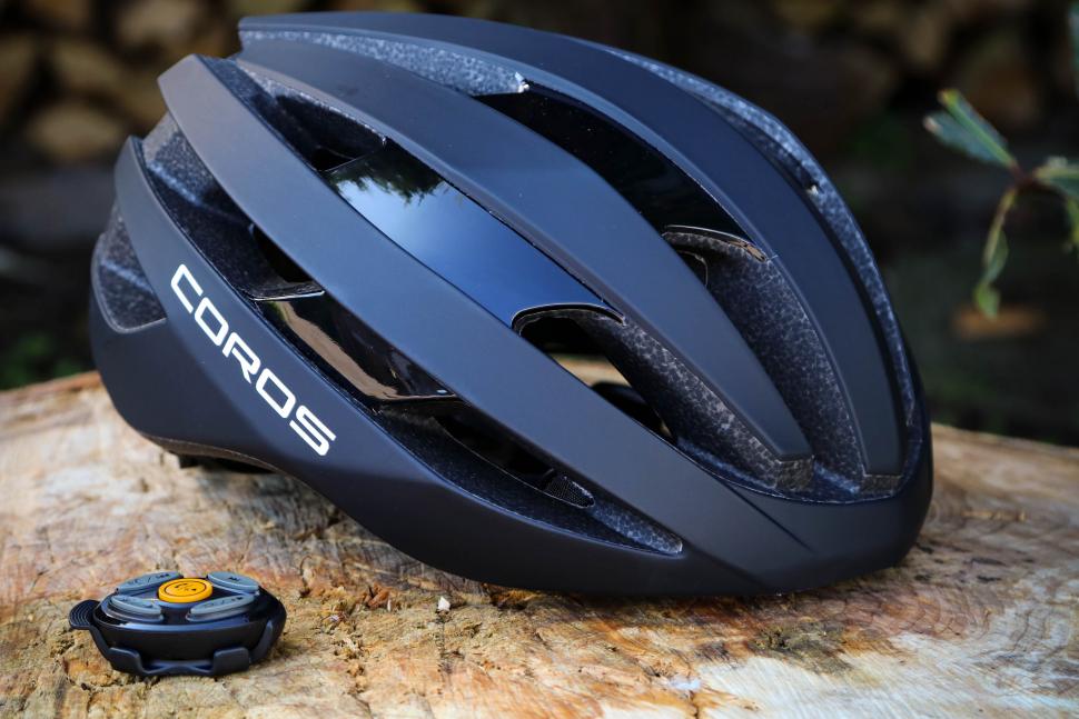 Coros SafeSound Mountain Smart Cycling Bluetooth Helmet Tail Light Grey Large 