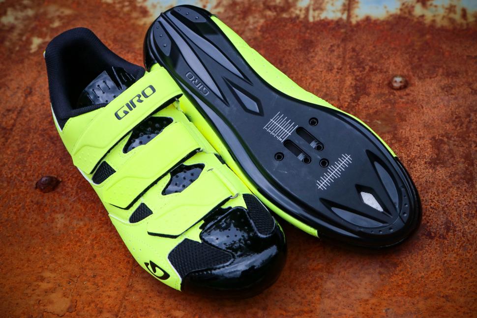 yellow cleats cycling