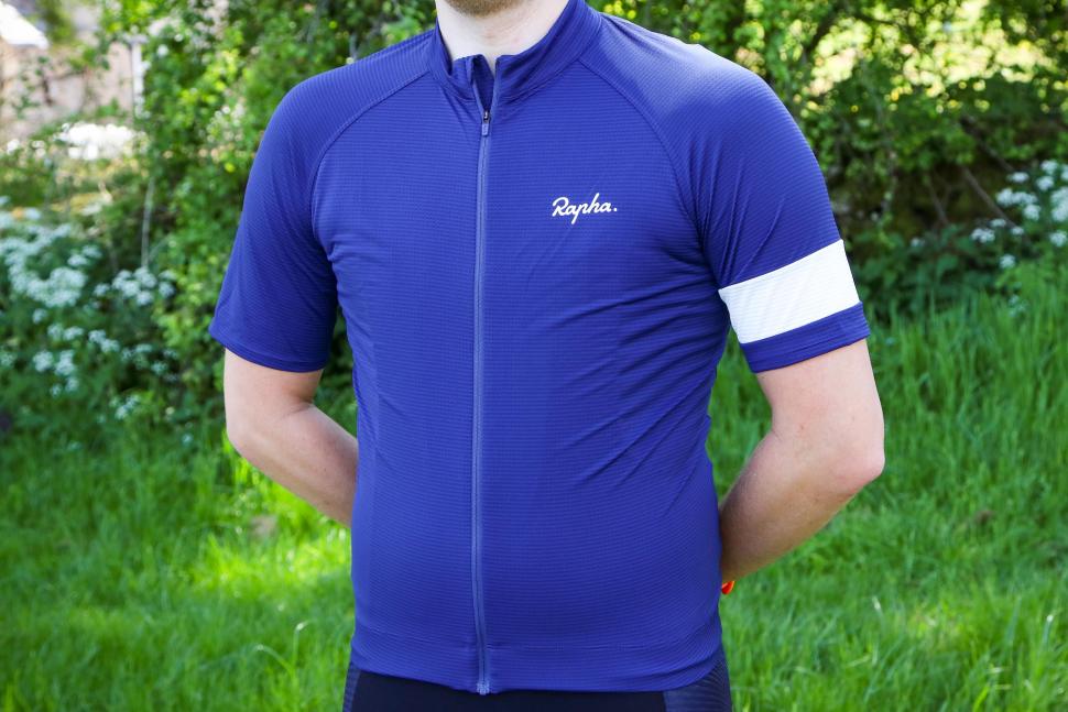 RAPHA Mens Classic Jersey Blue Short Sleeve Collared Neck Cycling Wear S BNWT