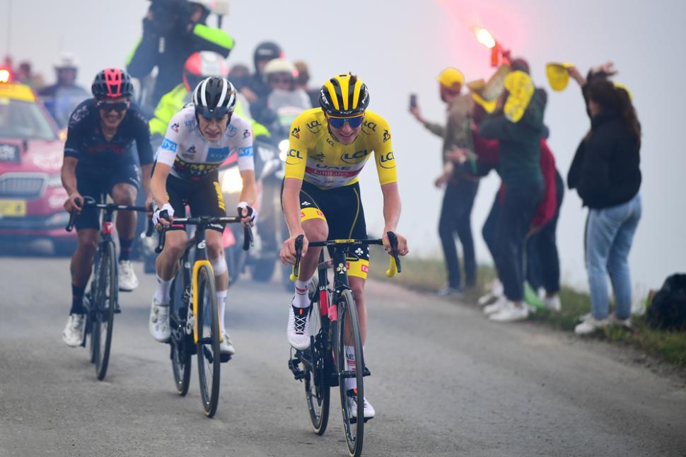 Pogacar, Vingegaard and Carapaz on 2021 Tour de France Stage 17 (picture credit A.S.O./Pauline Ballet)