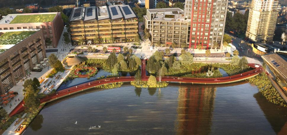 Canada Water boardwalk (image credit: artist's impression Canada Water)