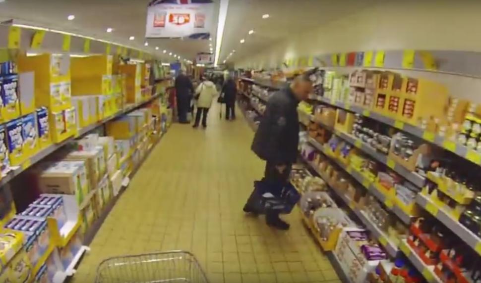 Video: Cyclist has words with driver in Aldi after 