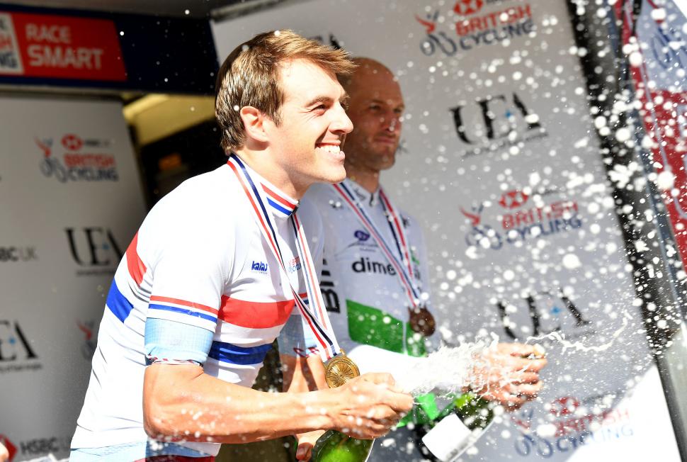 Alex Dowsett after winning 2019 TT nat champs (picture Zac Williams, SWPix.com)