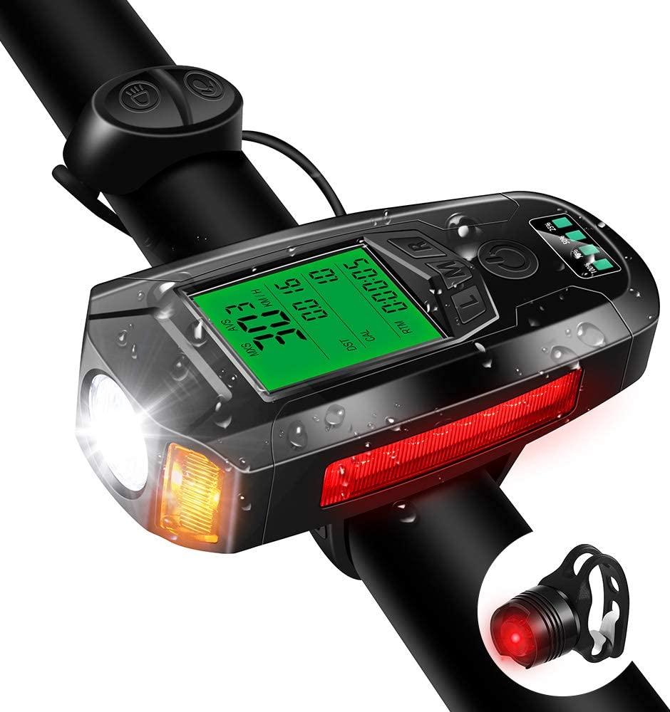 Bike Rear Light With Intelligent Sensor, Anti-theft Alarm, USB