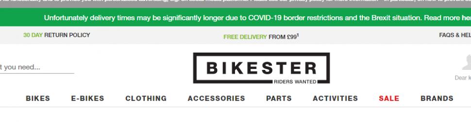 Bikester sales delivery time