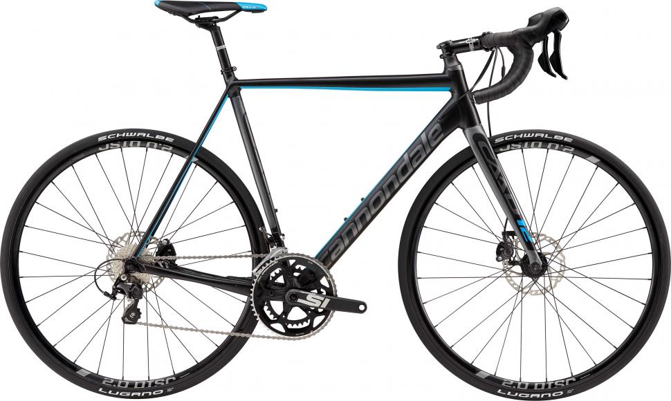 blue cannondale road bike