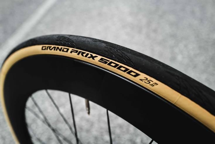 The Grand Prix 5000 cream sidewall tire is back! Continental