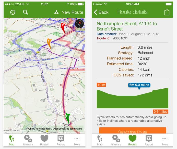 cycling map app