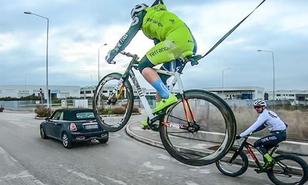 road.cc live blog: Airborne cyclist video, Deliveroo rider unfazed by ...