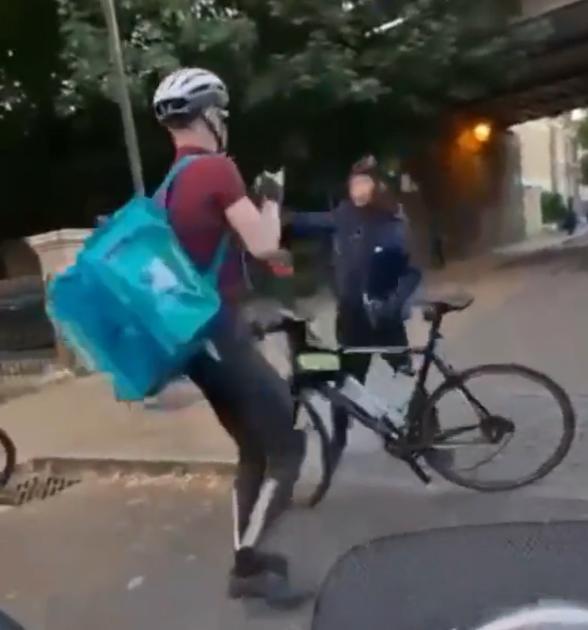Deliveroo cyclist attacked by knife-wielding teenager after collision