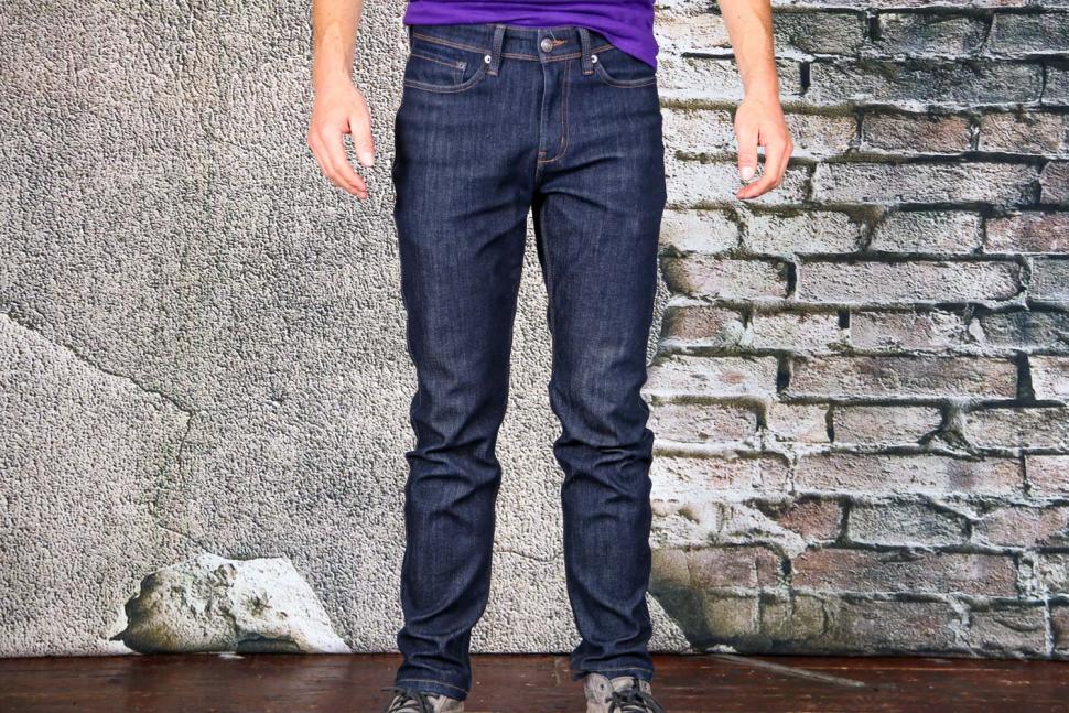 Panelled Organic Indigo Denim Trousers | Indigo | TOAST