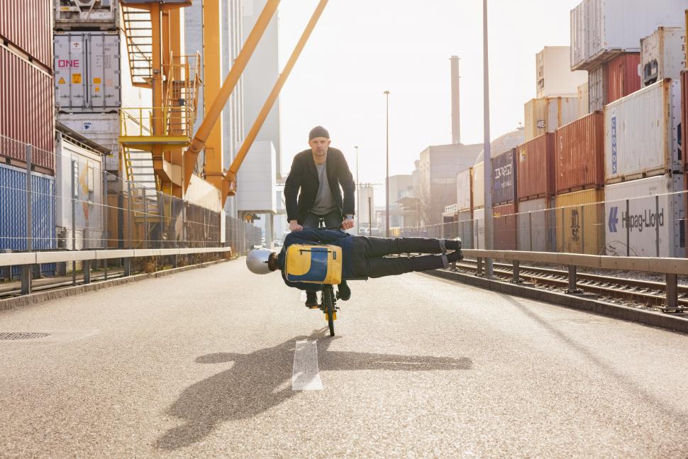 Freitag releases backpack that twists onto Brompton's folding