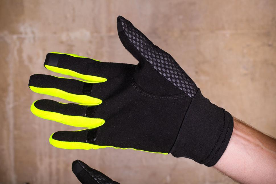 Gore Wear m gore windstopper Thermo Gloves Black Neon Yellow corre guantes 