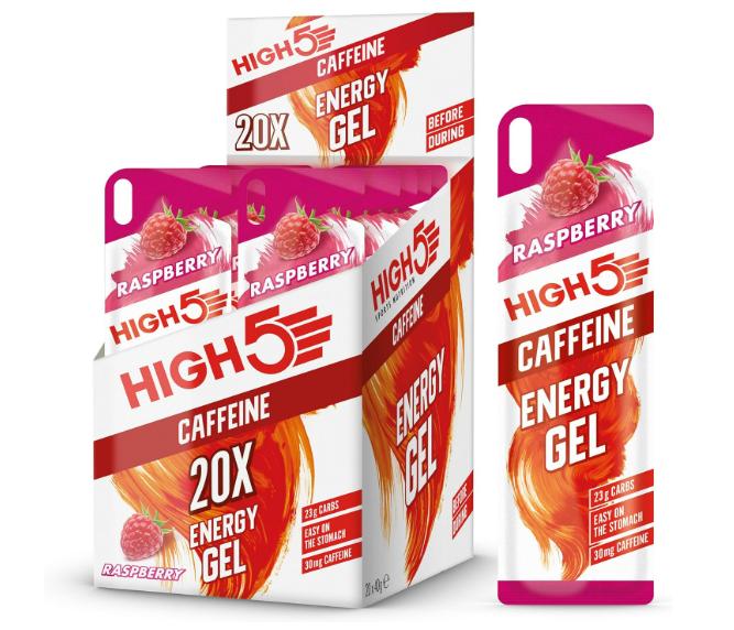High5 raspeberry caffeine gels