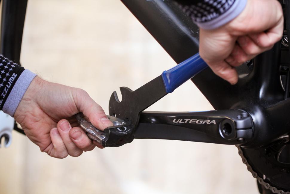 removing bike pedal crank