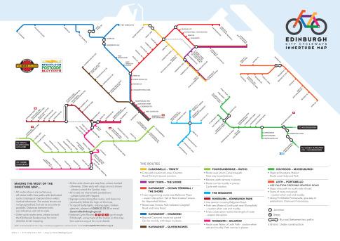 Edinburgh Cycle Routes Map Edinburgh's Inner Tube Traffic-Free Cycle Map Launched | Road.cc