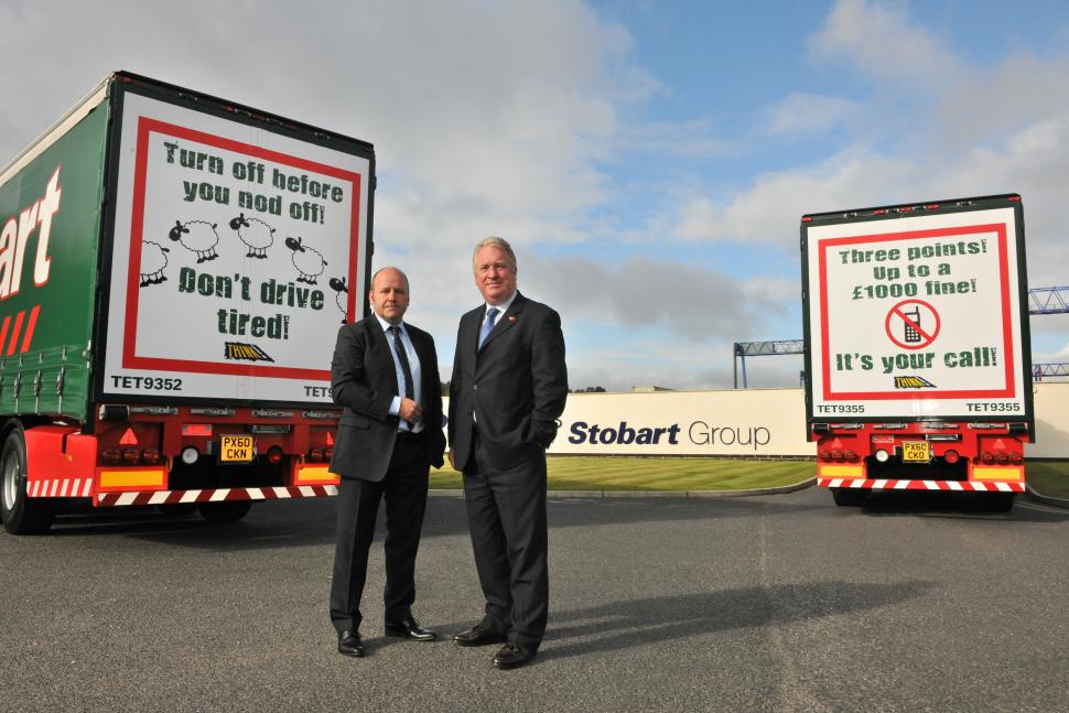 Mike Penning and Steve O'Connor of Stobart Ports.jpg Eddie Stobart and DfT roll out safety messages