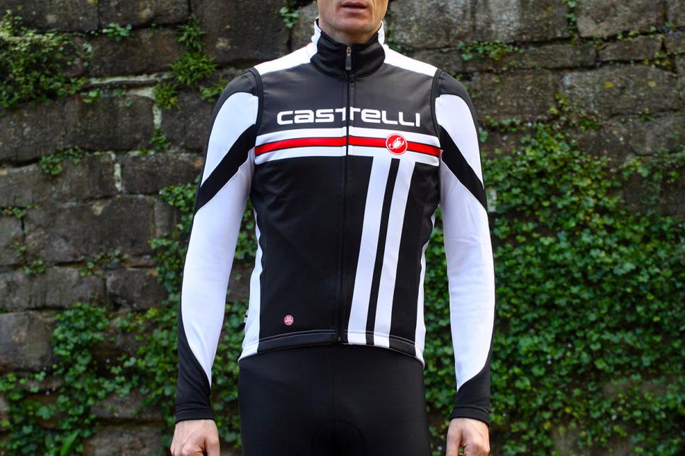 Castelli Winter Men's Isterico Cycling Vest White Red Size M 