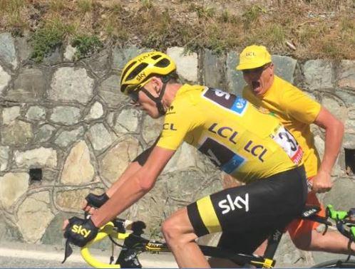 Chris Froome on Alpe d'Huez (picture copyright Anne Martin)