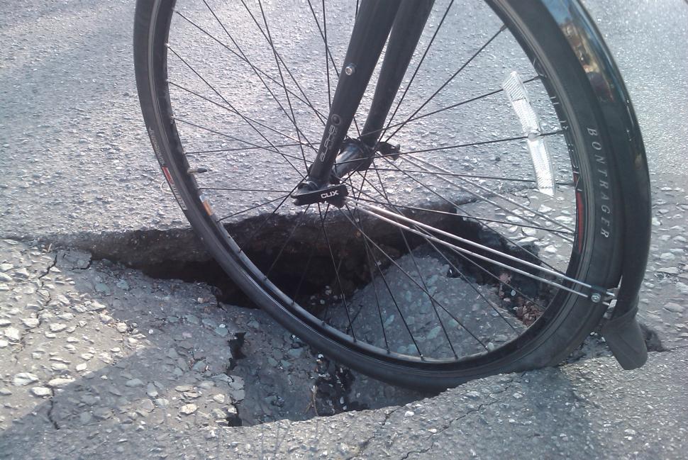 changing a tyre on a bike