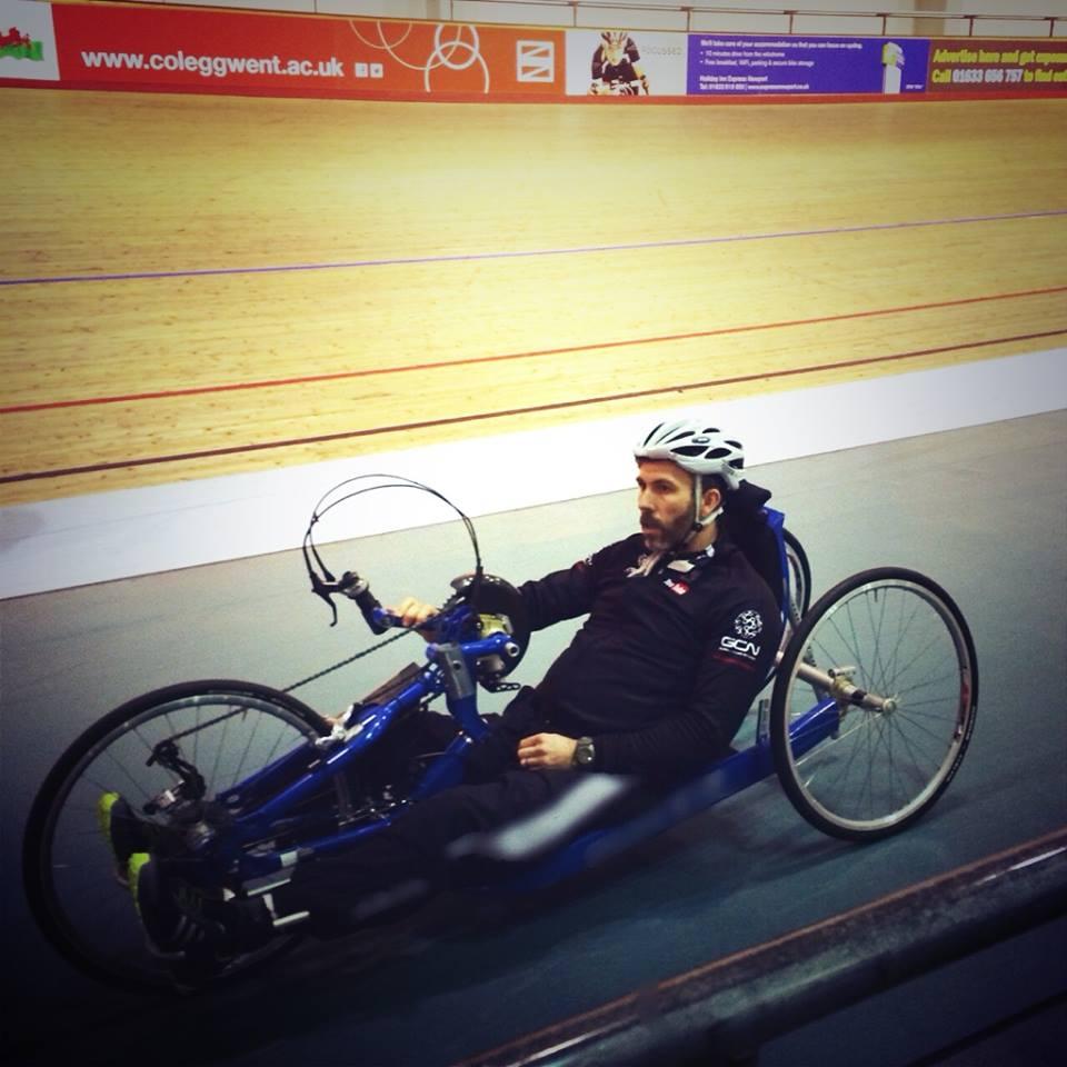 Paralysed trials rider Martyn Ashton back on a hand bike road.cc