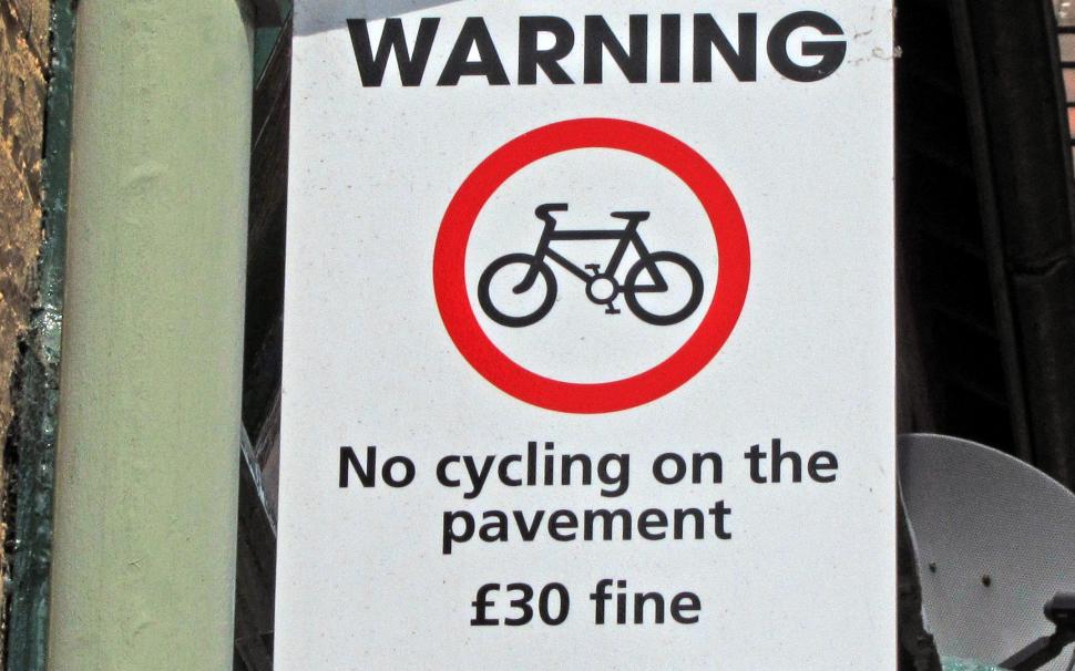 can i cycle on the pavement