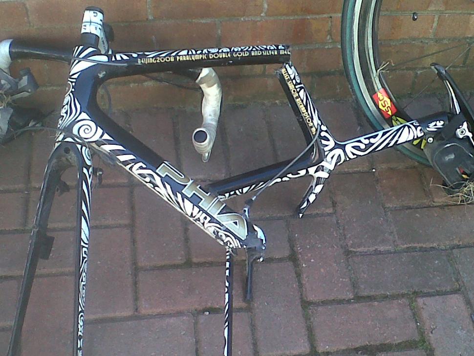 Simon Richardson's broken bike