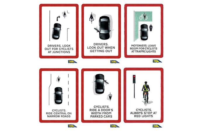 THINK! Cyclist' safety poster campaign returns after DfT deems first run  last year a success