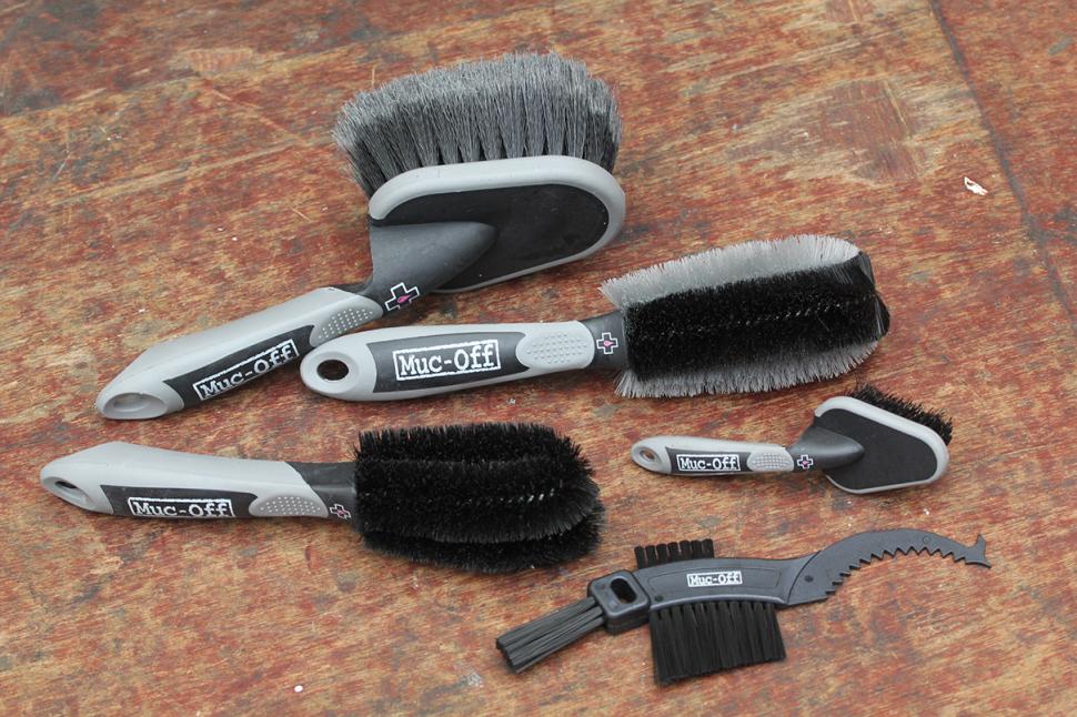 Muc-Off 206 5 Piece Premium Brush Kit - Includes 5 Bike Cleaning Brushes  With Durable Nylon Bristles And Ergonomic Rubberised Handles To Minimise