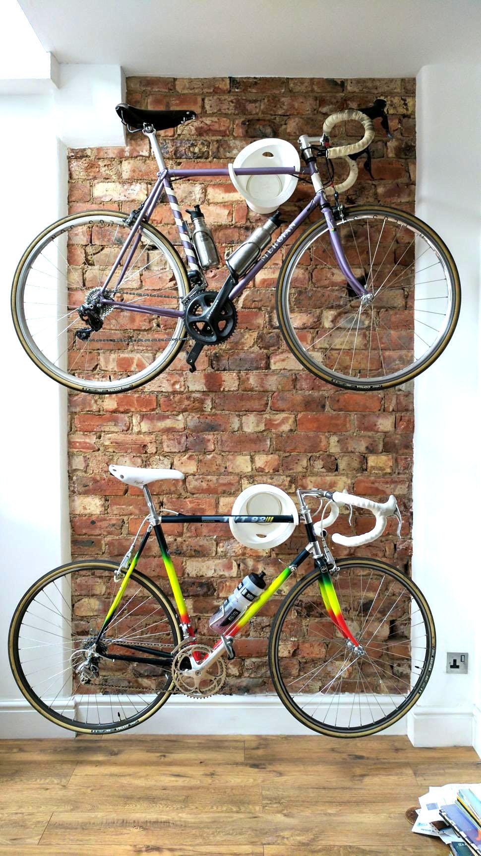 Holds 4 Bicycles Garage Organizer Vertical Hanging Hooks StoreYourBoard BLAT Bike Wall Storage Rack Max 200 lbs Heavy-Duty Solid Steel 