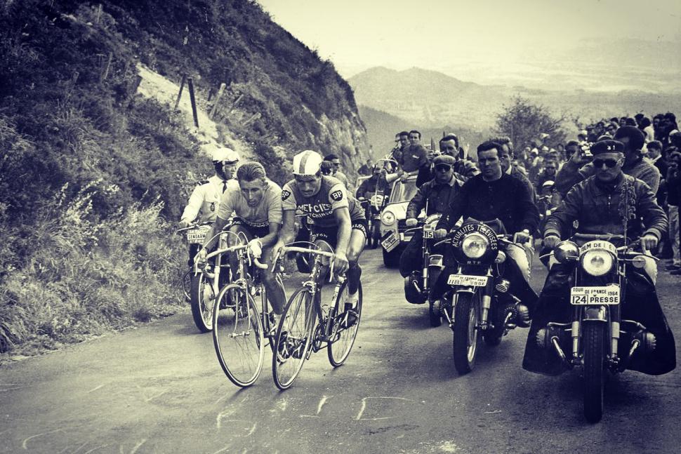 Jacques Anquetil and Raymond Poulidor, Puy de Dôme, 1964 Tour de France